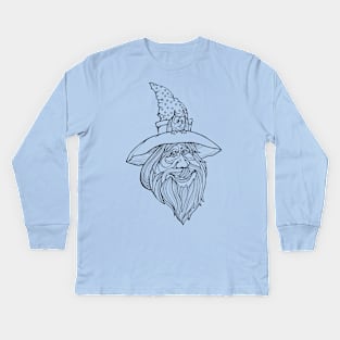 Old wizard from fairyland Kids Long Sleeve T-Shirt